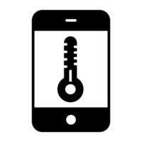 mobile temps app icône dans modifiable conception vecteur