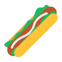 branché vecteur conception de Hot-dog sandwich