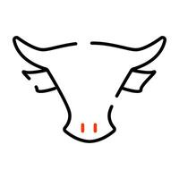 une branché conception icône de vache animal vecteur