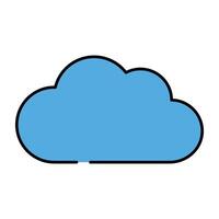 une plat conception icône de nuage, temps prévoir vecteur
