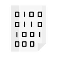 code binaire en papier vecteur