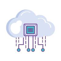 circuit imprimé sur nuage vecteur