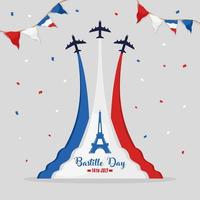 joyeux jour de la Bastille avions vecteur