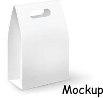 blanc Vide papier carton rectangle Triangle prendre une façon manipuler le déjeuner des boites emballage pour sandwich nourriture vecteur