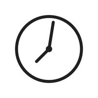 vecteur l'horloge icône avec noir ligne style. génial pour officiel un événement temps symboles et conception compléments