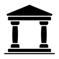 colonne bâtiment dénotant concept de banque vecteur
