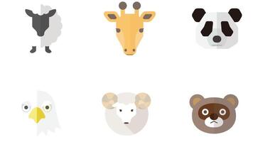 animal visages pour des gamins et Jardin d'enfants fête et enfant Jeux vecteur