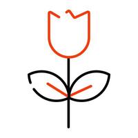 une magnifique Rose fleur icône, modifiable vecteur
