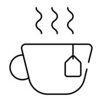 une parfait conception icône de chaud thé tasse vecteur