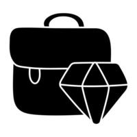 une conception d'icône de sac d'affaires, vecteur de porte-documents