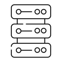 un modifiable conception icône de Les données serveur grille vecteur