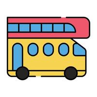 un icône conception de double decker autobus vecteur