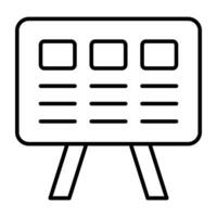 bulletin planche icône dans modifiable style vecteur