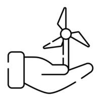 un modifiable conception icône de vent turbine vecteur
