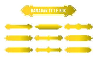 Ramadan Titre boîte, texte boîte, islamique bannière vecteur