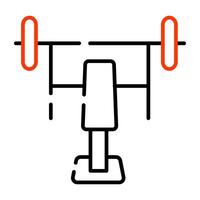 poids banc icône dans contour conception vecteur