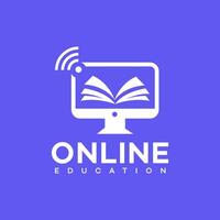 en ligne éducation logo icône marque identité signe symbole modèle vecteur