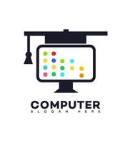 ordinateur éducation logo icône marque logo identité signe symbole modèle vecteur