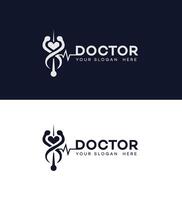 médecin logo icône marque identité signe symbole modèle vecteur