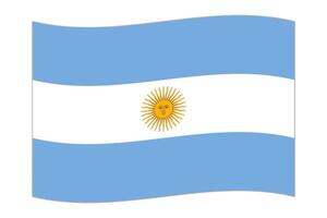 agitant le drapeau du pays argentine. illustration vectorielle. vecteur