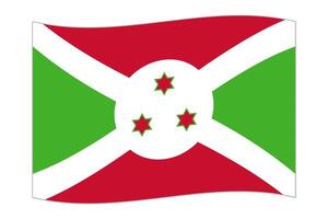 agitant le drapeau du pays burundi. illustration vectorielle. vecteur