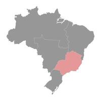 sud-est Région carte, Brésil. vecteur illustration.