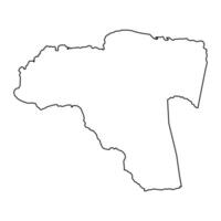 Cornouailles comté carte, administratif division de Jamaïque. vecteur illustration.