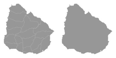 Uruguay carte avec administratif divisions. vecteur illustration.