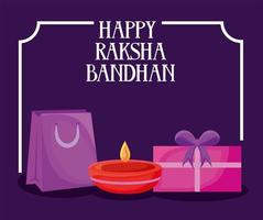 carte raksha bandhan vecteur