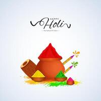 content Holi Festival affiche modèle vecteur