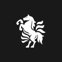 cheval logo conception héraldique concept vecteur