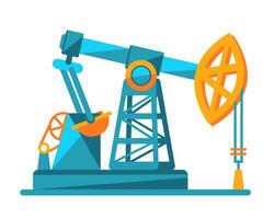 pétrole industrie équipement. pétrole pompe. forage plate-forme. vecteur illustration