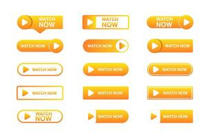 regarder maintenant bouton. vidéo jouer icône. la toile médias. en ligne traduction. vecteur illustration