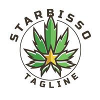 le cannabis chanvre mascotte logo vecteur