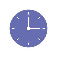 ligne d'horloge et conception de vecteur d'icône de style de remplissage