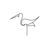 cigogne logo conception illustration vecteur