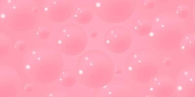 bulles sur rose Contexte. abstrait bulle Contexte. 3d texture de liquide avec gouttes. sans couture modèle . vecteur illustration.