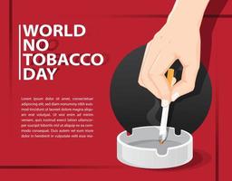 arrêter le tabac, journée mondiale sans tabac, illustration vectorielle vecteur