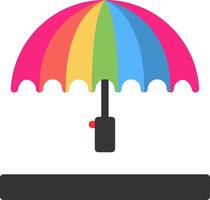 icône plate parapluie vecteur