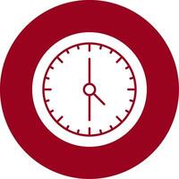 temps l'horloge glyphe cercle icône vecteur