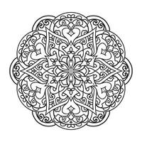 mandala pour coloration page vecteur