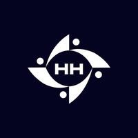 hh logo. h h conception. blanc hh lettre. hh, h h lettre logo ensemble conception. initiale lettre hh lié cercle majuscule monogramme logo. h h lettre logo ensemble vecteur conception. hh lettre logo conception. pro vecteur