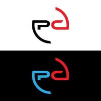 PC p c lettre logo conception. initiale lettre PC lié cercle majuscule monogramme logo blanc couleur. PC logo, p c conception. ordinateur personnel, p c. pro vecteur