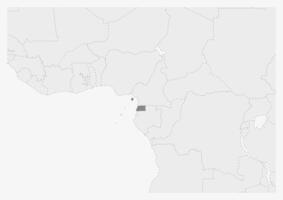 carte de Afrique avec Souligné équatorial Guinée carte vecteur