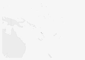 carte de Océanie avec Souligné Vanuatu carte vecteur