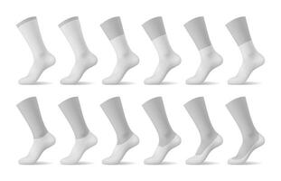 réaliste femme chaussettes isolé 3d vecteur maquette