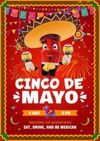 cinco de mayo mexicain vacances prospectus, fête fête vecteur