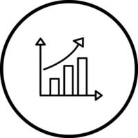 icône de vecteur de statistiques en hausse