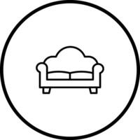 icône de vecteur de canapé double