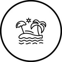 icône de vecteur de plage